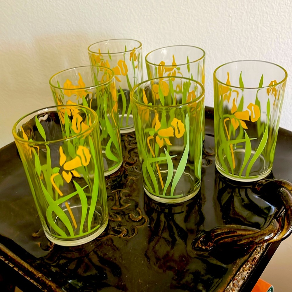 Vintage 1950s Kraft Swanky Swig Juice Glasses (set of 6)